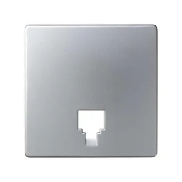 Simon 82 Накладка на телефонную розетку RJ-11, RJ-12, алюминий | 82062-63 | Simon