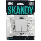 SKANDY Выключатель 2-клавишный 10А SK-V04W арктический белый IEK