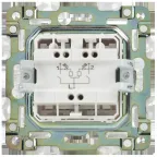 SKANDY Выключатель 2-клавишный 10А SK-V04Bl черный IEK