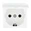 Розетка с з/к, шторками и крышкой (белый) LK45 | 851504-1 | Ecoplast
