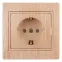 1-206-11 Intro Розетка 2P+E Schuko со шторками, 16А-250В, IP20, СУ, Plano, сосна | Б0030077 | Intro