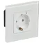 iTEQ SMART-розетка 16А WIFI+BLE стекл/р. з/ш. бел. | IT-R16SFWBG-K01 | ONI
