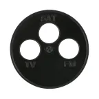 Накладка для розетки TV+FM+SAT, 3 отверстия , черн., LK Vintage | 885408-1 | Ecoplast