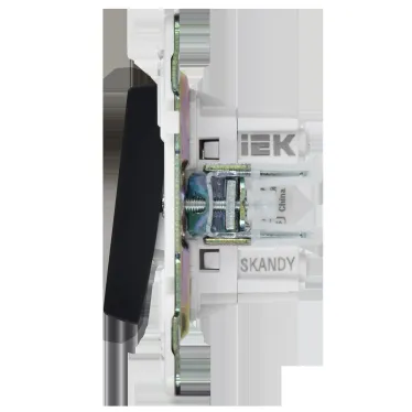 SKANDY Выключатель 2-клавишный перекрестный 10А SK-V06G графит IEK