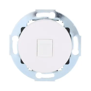 Накладка для розетки телефонной с суппортом RJ-12, RJ-45 без джека (бел) LK Vintage (250шт)1кор-500  Ecoplast