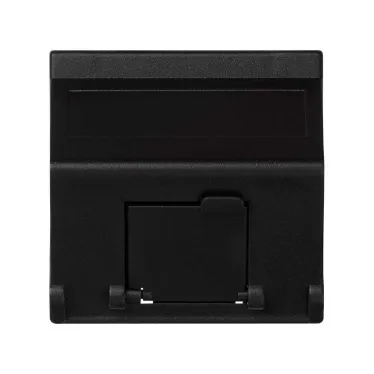 Simon Connect Наклонный адаптер на 1 RJ45 коннектор, защит.щторка, исп.совм. с MD67, К45, графит | K80-14 | Simon