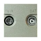 ABB Zenit Шампань Розетка TV-FM-SAT единственная, (2мод) | N2251.3 CV  | 2CLA225130N1901 | ABB
