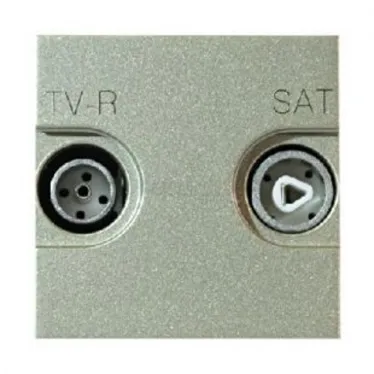 ABB Zenit Шампань Розетка TV-FM-SAT единственная, (2мод) | N2251.3 CV  | 2CLA225130N1901 | ABB