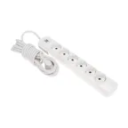                  Удлинитель PREMIUM 6 гнезд, 5м, 3х1,5мм², с/з, 2 USB, белый | 13-4123 | REXANT
               