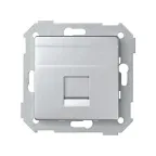 Simon 82 Адаптер со шторками на 1 коннектор UTP (RJ45), FTP (RJ45), RJ12, AMP, S82 Detail алюминий | 82005-93 | Simon