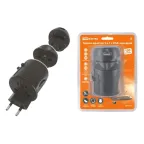                  Тревел-адаптер 100-250В 2,5A (5 в 1) c USB-зарядкой 1000мА черный | SQ1806-0144 | TDM
               