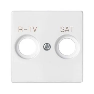 Накладка для розетки R-TV+SAT с пиктограммой "R-TV SAT" белого матового цвета S82 Concept | 8200097-090 | Simon