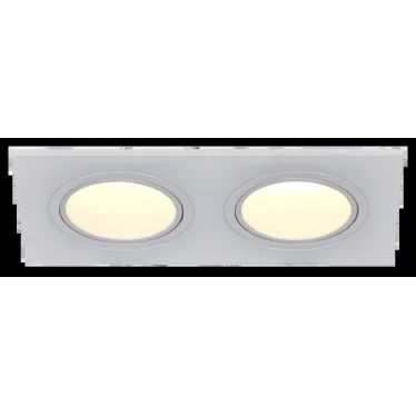 LIGHTING Светильник 4102 встраиваемый под лампу 2хMR16 квадрат пластиковый белый IEK