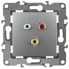 Розетка RCA 12-3113-03  ,  алюминий (10/100/3200) |Б0027473 | ЭРА