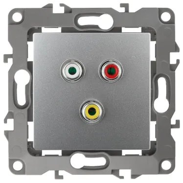 Розетка RCA 12-3113-03  ,  алюминий (10/100/3200) |Б0027473 | ЭРА