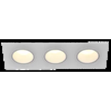 LIGHTING Светильник 4103 встраиваемый под лампу 3хMR16 квадрат пластиковый белый IEK