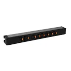 Блок распределения питания (PDU) - 6 розеток С13 и 2 розетки С19 -клеммный блок - 19' - 16А