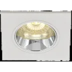 LIGHTING Светильник 4107 встраиваемый поворотный под лампу GU10 белый/хром пластик IEK