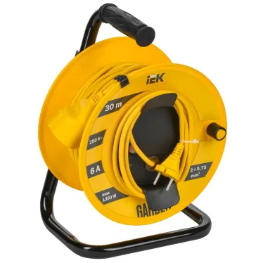 GARDEN Катушка УК30 1 место 2P 2×0,75мм2 30м | GD-KP40-06-01-30 | IEK
