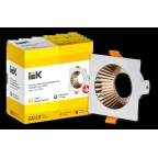 LIGHTING Светильник 4109 встраиваемый поворотный под лампу GU10 белый/золото пластик IEK