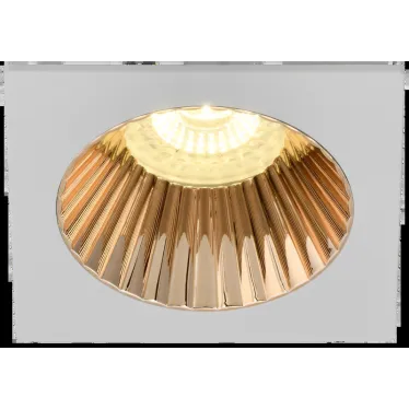 LIGHTING Светильник 4109 встраиваемый поворотный под лампу GU10 белый/золото пластик IEK