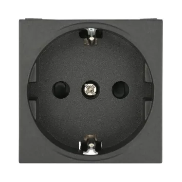 Розетка с з/к, со шторками (черный бархат) LK45 | 851408 | Ecoplast