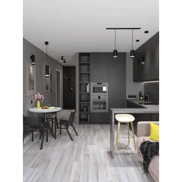 LIGHTING Светильник 4116 декоративный трековый поворотный под лампу GU10 черный IEK