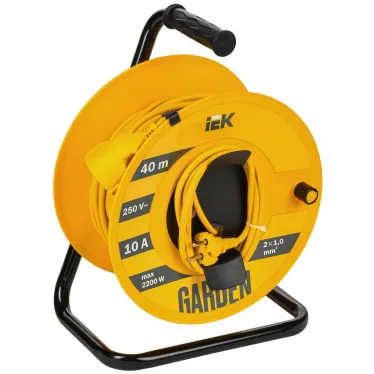 GARDEN Катушка УК40 1 место 2P 2×1,0мм2 40м | GD-KP50-10-01-40 | IEK