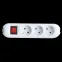 Колодка 3GS-SMART трехместная с выключателем 16А с заземлением 5430 | 4690612010489 | IN HOME