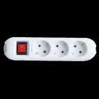 Колодка 3GS-SMART трехместная с выключателем 16А с заземлением 5430 | 4690612010489 | IN HOME
