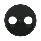 Накладка розетки TV+FM 2 (черный) Vintage | 885208-1 | Ecoplast