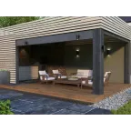 LIGHTING Светильник уличный 5107 настенный под лампу GU10 IP65 черный IEK