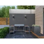 LIGHTING Светильник уличный 5108 настенный под лампу 2хGU10 IP65 серый IEK
