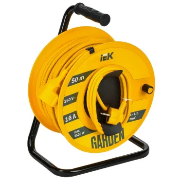 GARDEN Катушка УК50 1 место 2P+PE 3×1,5мм2 50м | GD-KP20-16-01-50 | IEK