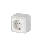 Розетка SCHUKO с заземлением, 16А / 250В, винтовые клеммы, наружный монтаж, серия Jussi, белый | 23EAKS  | 2TKA000767G1 | ABB