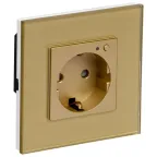iTEQ SMART-розетка 16А WIFI+BLE стекл/р. з/ш. зол. | IT-R16SFWBG-K22 | ONI