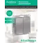 Выключатель двухклавишный ATLASDESIGN схема 5 10АХ механизм алюминий