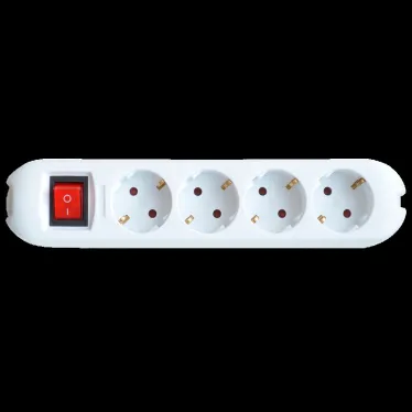 Колодка 4GS-SMART четырехместная с выключателем 16А с заземлением 5440 | 4690612010496 | IN HOME