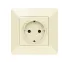 Valena Life with NETATMO Умная розетка 2К+З 16А 230В. Цвет Слоновая кость