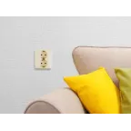 Розетка двойная с заземлением - Legrand Inspiria - со шторками в сборе 16А 250В безвинтовые зажимы - слоновая кость | 673756 | Legrand