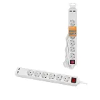 Удлинитель бытовой У06В-USB 6 гнезд, 2USB 2,4А, 3 м, вык., з/к, ПВС 3х0,75мм2 10А/250В белый | SQ1303-0307 | TDM