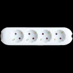                  Колодка 4G-SMART четырехместная 16А с заземлением 5340 | 4690612010472 | IN HOME
               