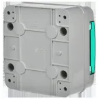 Корпус пластиковый навесной на 6 модулей КМПн-6 IP65 TEKFOR зеленая прозрачная дверь