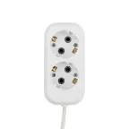                  Удлинитель 2 гнезда, 5 м, 3х0.75 кв.мм, с/з, белый | 11-7203 | PROconnect
               
