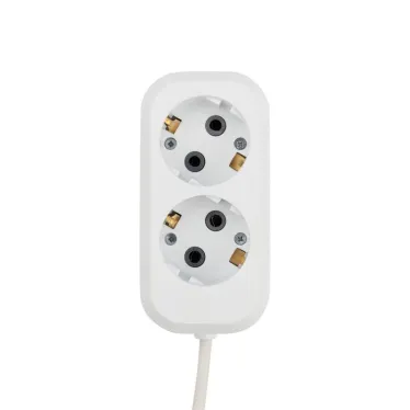 Удлинитель 2 гнезда, 5 м, 3х0.75 кв.мм, с/з, белый | 11-7203 | PROconnect