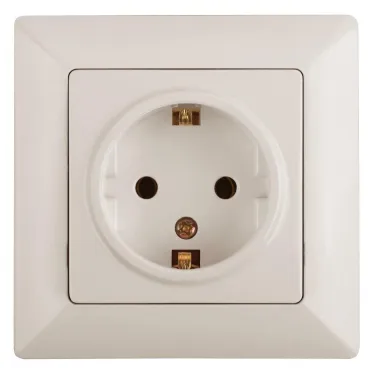 4-202-02 Intro Розетка 2P+E Schuko, 16А-250В, СУ, Solo, сл.кость | Б0043313 | Intro