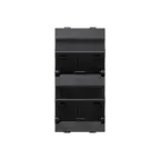 Simon Connect Наклонный адаптер на 4хRJ45 коннектора, S-модуль, графит | S80C-14 | Simon