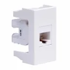 VIVA Розетка компьютерная RJ45 1 модуль категория 5е белая