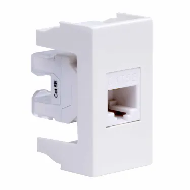 VIVA Розетка компьютерная RJ45 1 модуль категория 5е белая