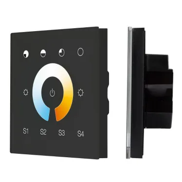 INTELLIGENT ARLIGHT Сенсорная панель DALI-901-11-1G-4SC-MIX-DT8-IN Black (BUS/230V) (IARL, IP20 Пластик, 3 года) | 037195 | Arlight